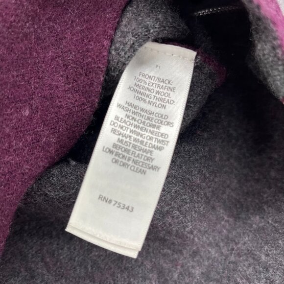Nanette Lepore 100% Fine Merino Wool Pullover Sweater Burgundy Maroon Size Small - Picture 9 of 10